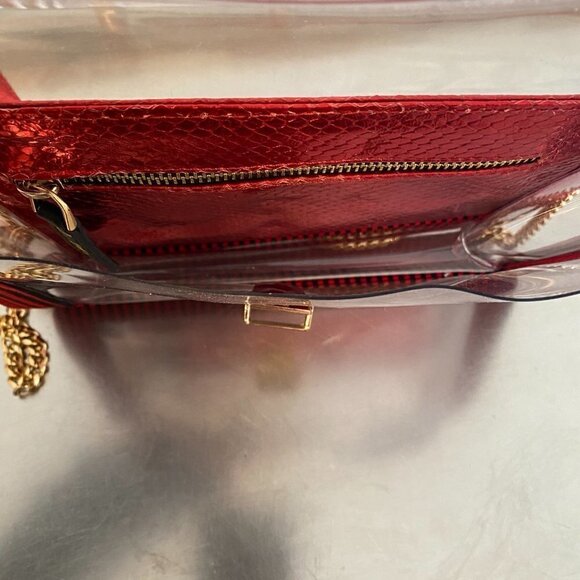 Lisa C Bijoux Swarovski PVC Crossbody Italy NWOT - Picture 4 of 10